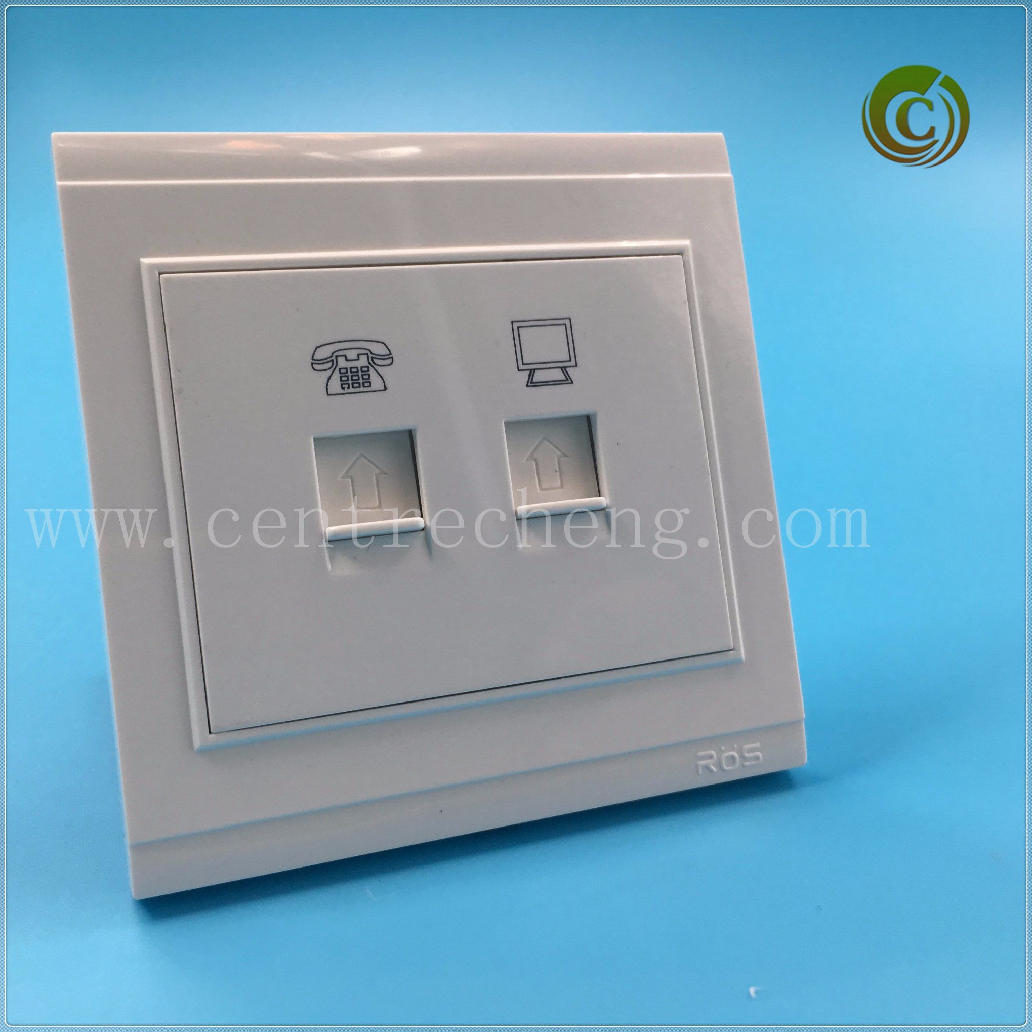 S5.0 PC&Tel Socket 86mm*86mm Plastic Socket TV Socket PC Socket Wall Socket Electrical Socket