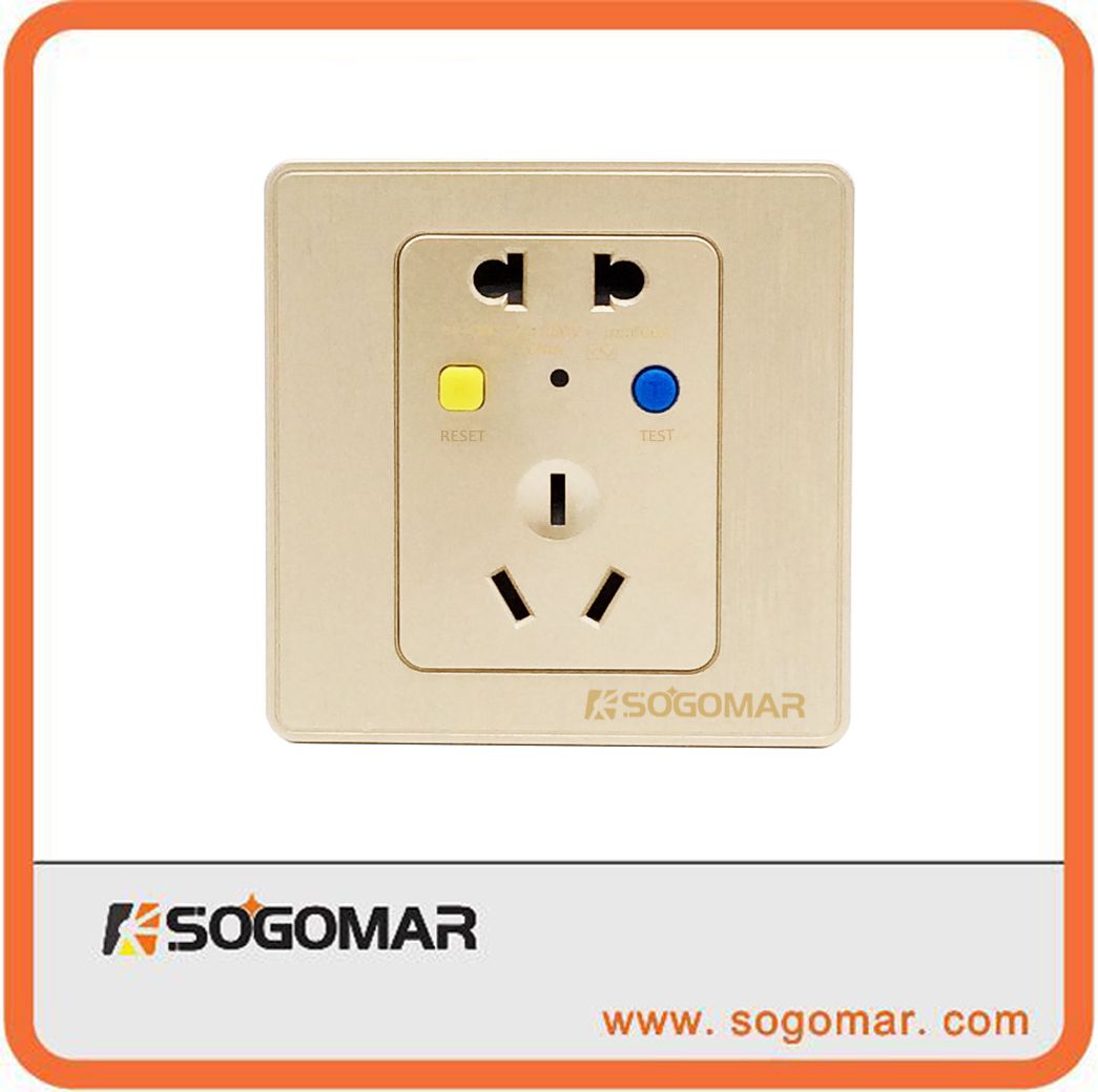 Dk-10A Silver Electric Leakage Protection Outlet and Socket