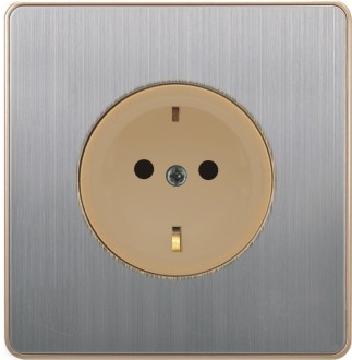 British Standard Stainless German-Style Wall Socket