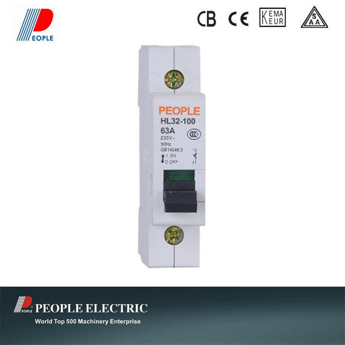 Isolator Switch for Low Voltage Circuit 100A Hl32-100 1p