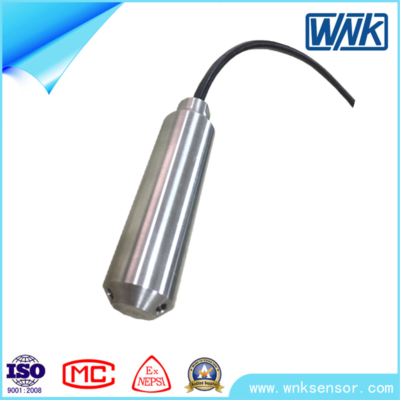 IP68 4~20mA/Modbus Sumbersible Level Sensor with PTFE Cable for Corrosive Medium