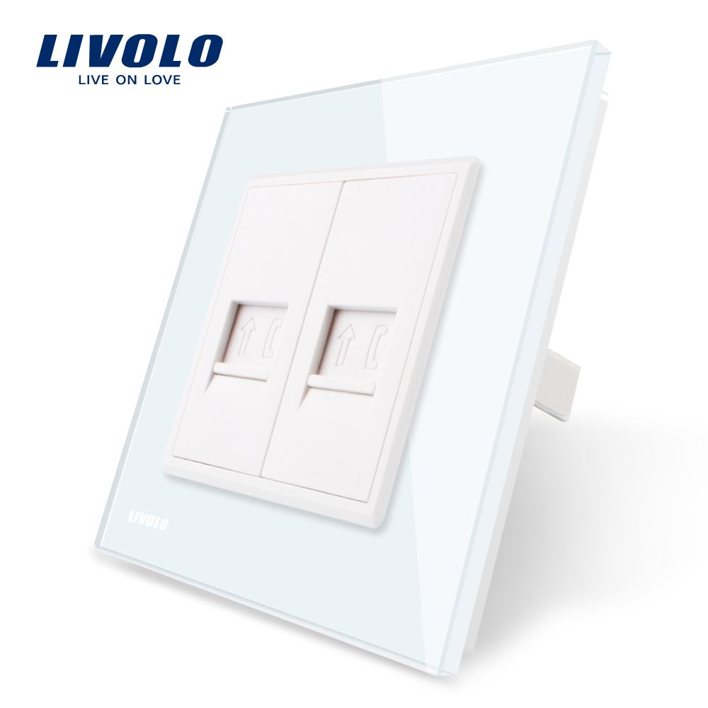 Livolo 2 Gangs Telephone Socket Wall Power Plug/Outlet Vl-C792t-11/12