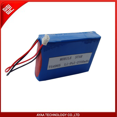 Rechargeable Li-Po Battery Pack 7.4V/2.7ah with PCM 2.5A