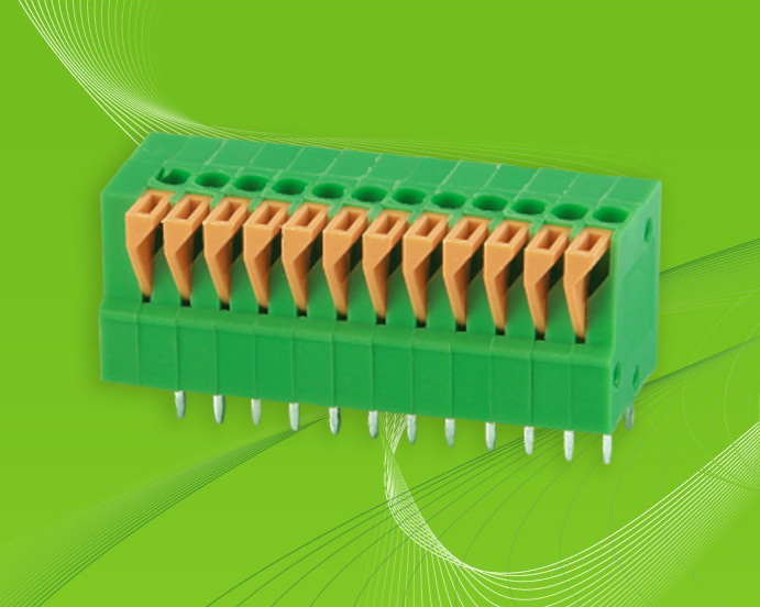 PCB Screwless Terminal Block with Dual Row Pin Header
