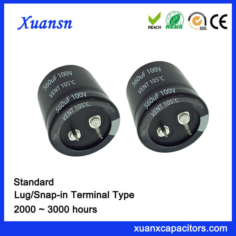 Snap in 1000UF 100V Electrolytic Capacitor Supplier