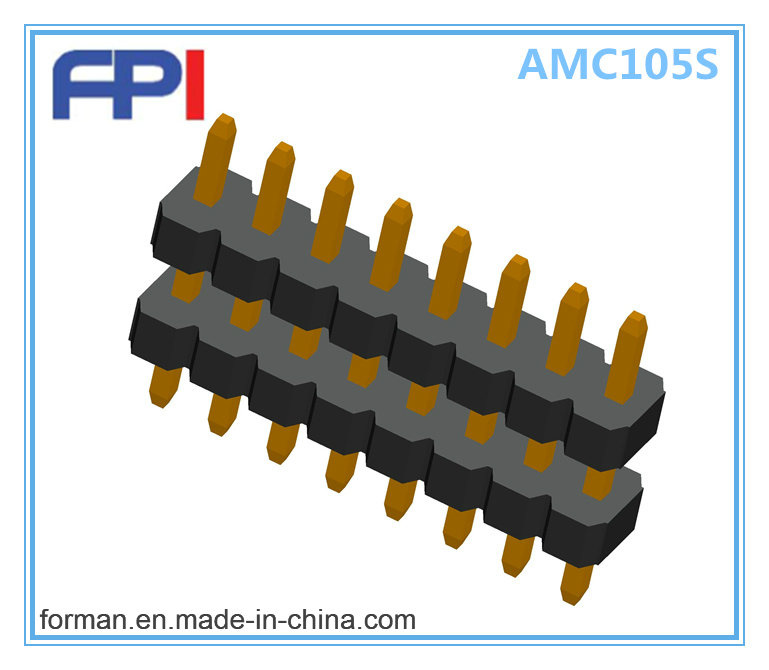 2~40 Pins 1.27mm Pitch DIP 108 Degree Pin Header