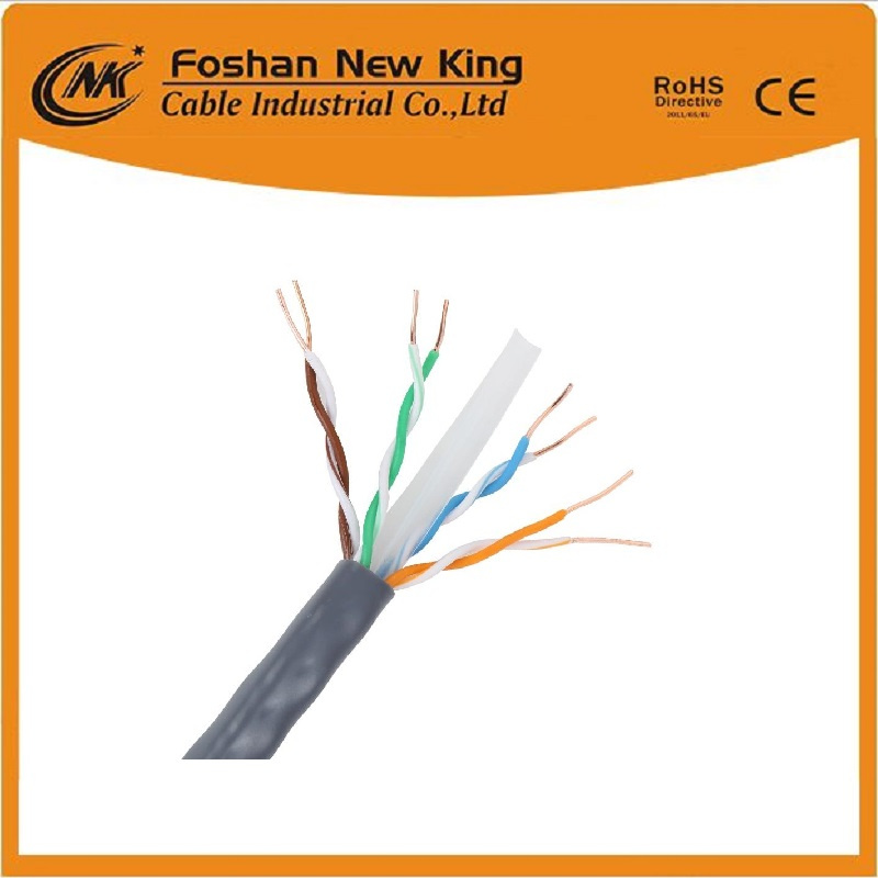 UTP FTP Cat5e CCA Conductor Network Cable or LAN Cable 305m/Box Grey Clor