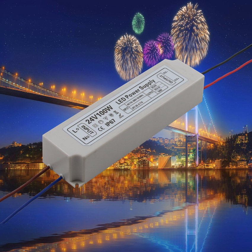 24V 4A Plastic Waterproof LED Power Supply Ce RoHS Hts-Series
