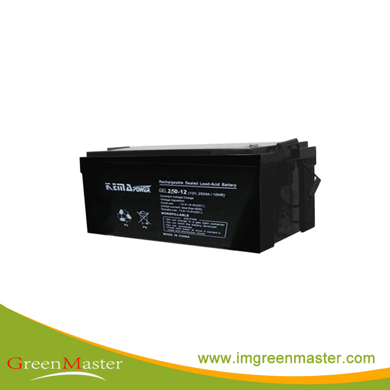 Gel250-12 Flat Plate Gel VRLA 12VDC Battery
