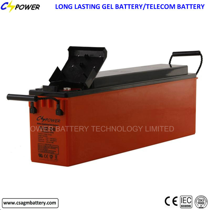 FL12-80ah Deep Cycle Front Terminal Gel Battery for Solar