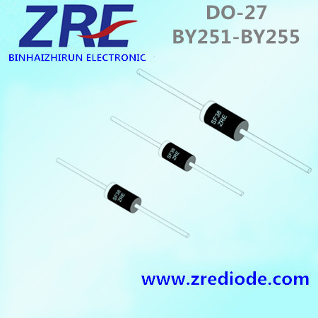 3A By251 Thru By255 General Purpose Rectifiers Diode Do-27 Package