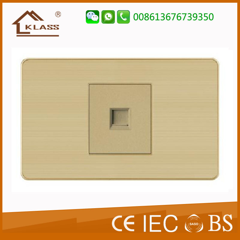 Tel/Computer Electric Wall Socket for Colombia Peru Market