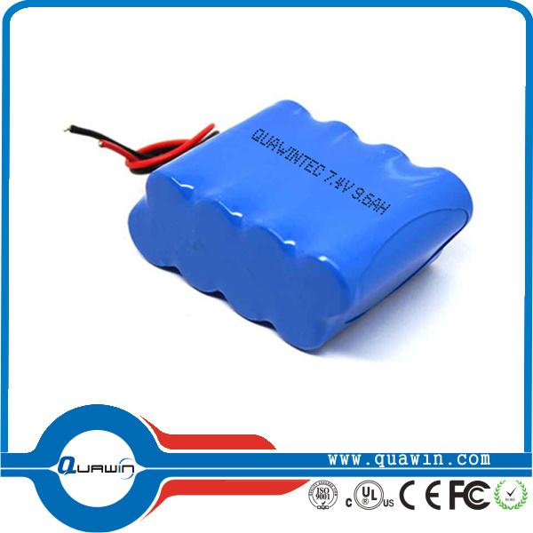 7.4V 9600mAh Li-ion 18650 Battery Pack