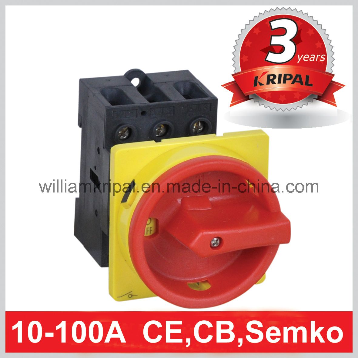 32A 4p Rear Mounted Rotary Switch