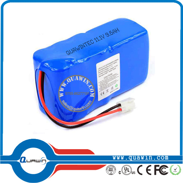 11.1V 3s 9600mAh Li-ion 18650 Rechargeable Battery Pack