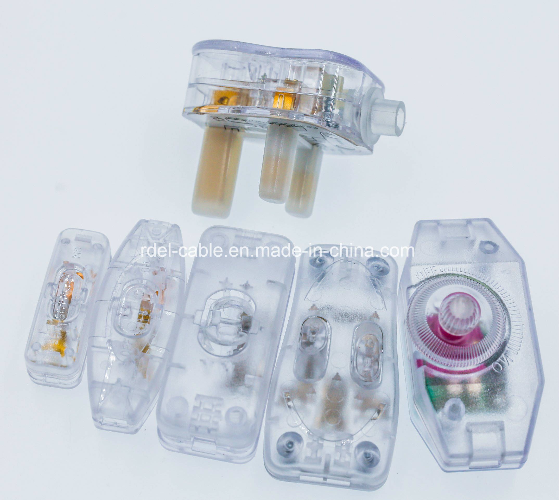 Transparent 317 in Line on off Rocker Switches with Ce, RoHS UL