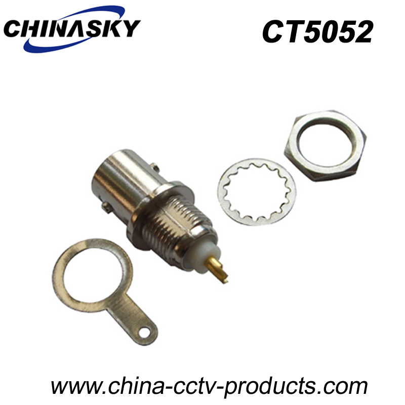 BNC Female Connector Bulkhead W/Nut & Washer for Security System (CT5052)