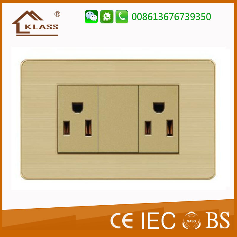 110V Power Socket 3pin USA Standard Wall Socket