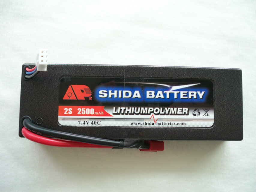 2500mAh 7.4V Hard Case Lithium Polymer Battery for RC Car