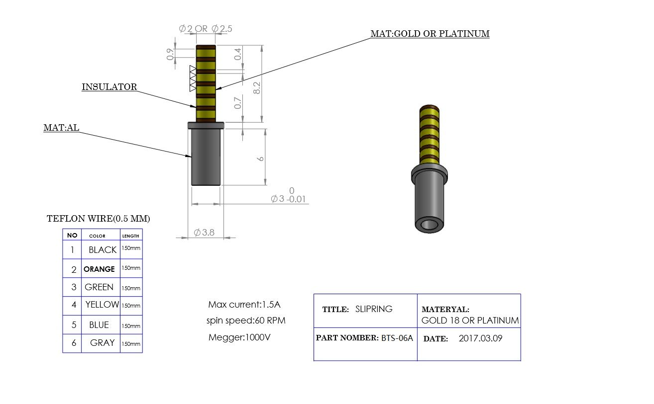 Customized 6 Rings Rotor Part of Separate Slip Ring