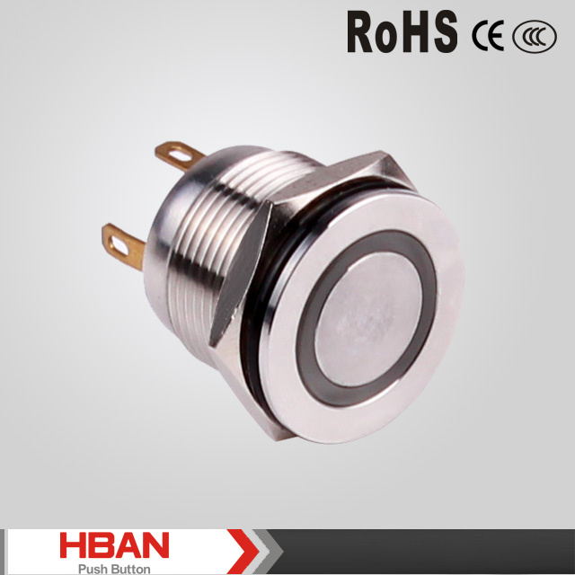 19mm Momentary Ring-LED Push Button Switch