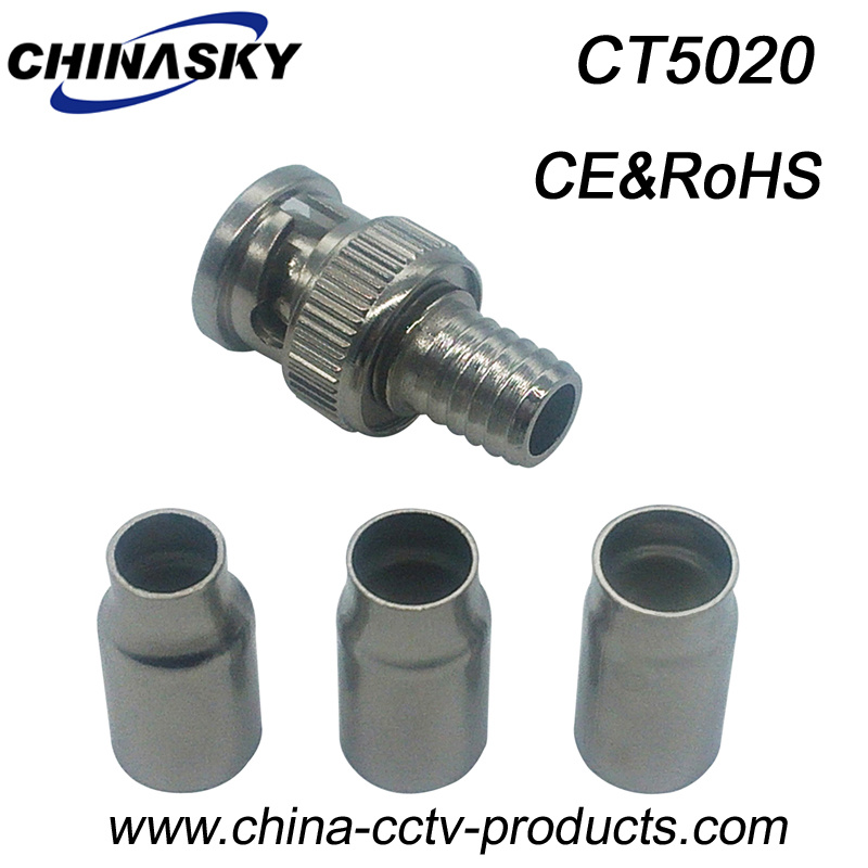 CCTV Male Crimp Connector BNC for Rg58/Rg59/RG6 (CT5020)