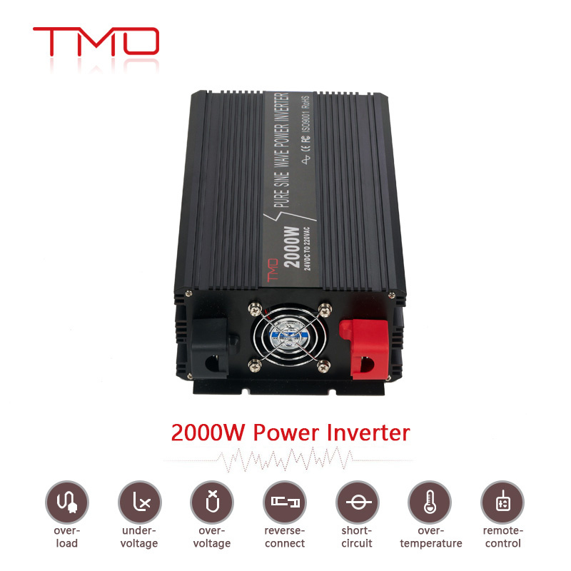 2000W Portable Universal Solar Power Soft Start 12V 24V 48V Car Power Inverter