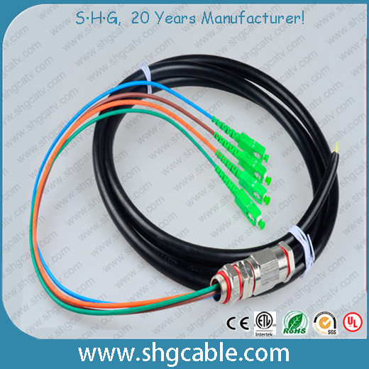 Sc/APC Single Mode Duplex Waterproof Fiber Optical Patch Cord