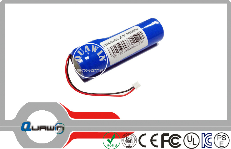 (1S1P) 3.7V 3400mAh Lithium Battery