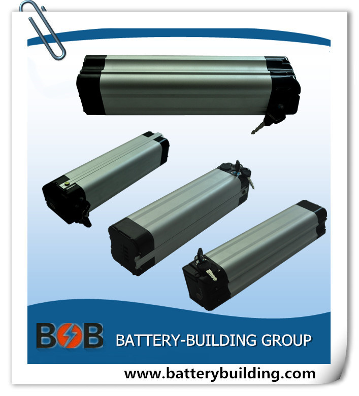 48V 10ah Silver Fish Type Lithium Battery for E-Bike