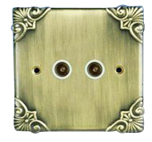 FG013A British 2 Gang TV Socket