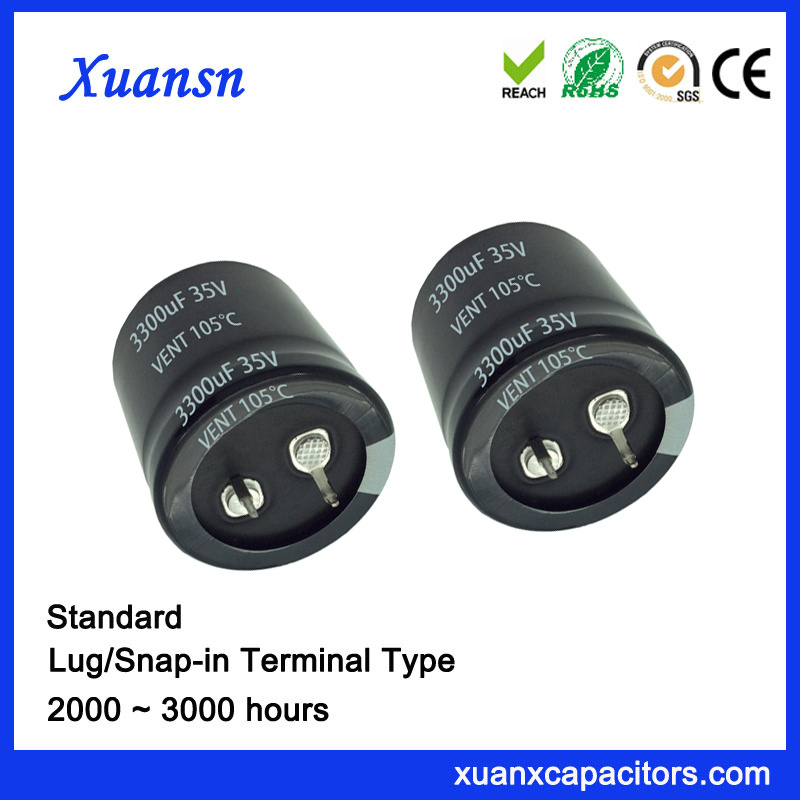 3300UF 35V 2000hours Standard Horn Electrolytic Capacitor