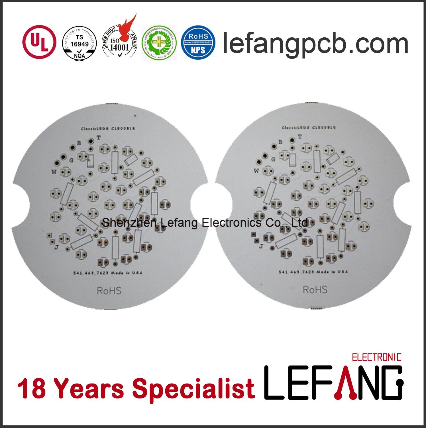 Aluminum Based Lf-HASL Circuit Board PCB for LED Lighting