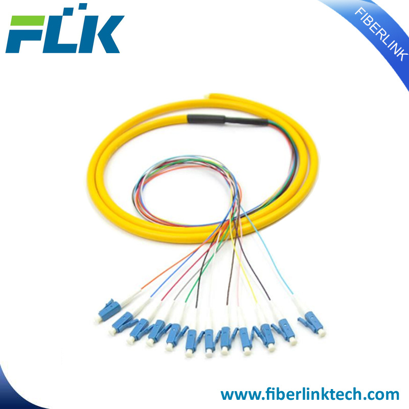 12/Cores LC/Upc Singlemode Fiber Optic Pigtails with Outer Jacket