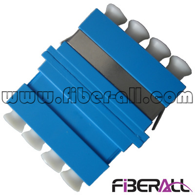 Quadplex LC Fiber Optic Adapter 4 Channels for Singlemode Fiber