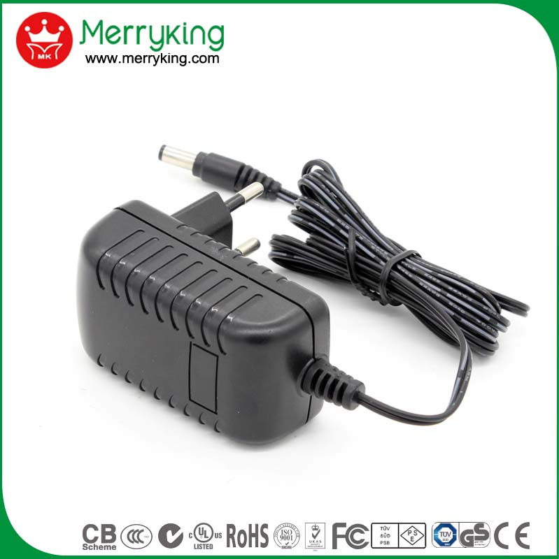 Merryking Brand Wall-Mount 12V 1A Adaptor EU Plug AC/DC Power Adapter