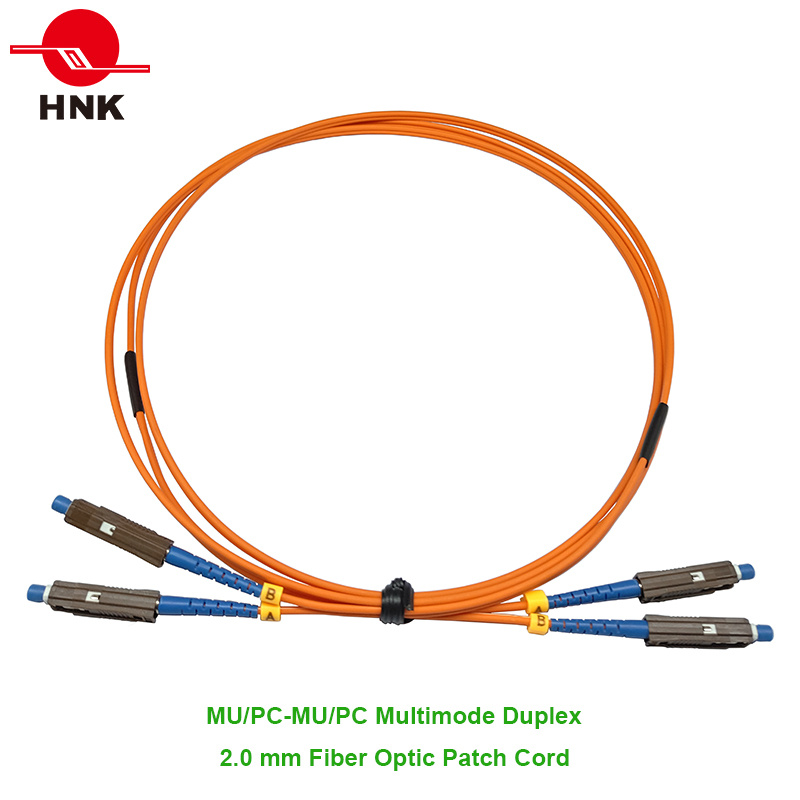 2.0mm Mu/PC-Mu/PC Duplex Multimode 50 Om2 Fiber Optic Patch Cord