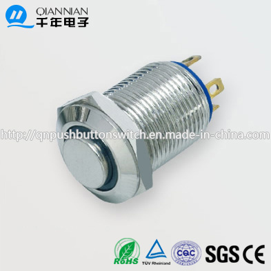 12mm 1no Momentary Elevated Head Ring Type Illuminated Lamp Waterproof Push Button Switch