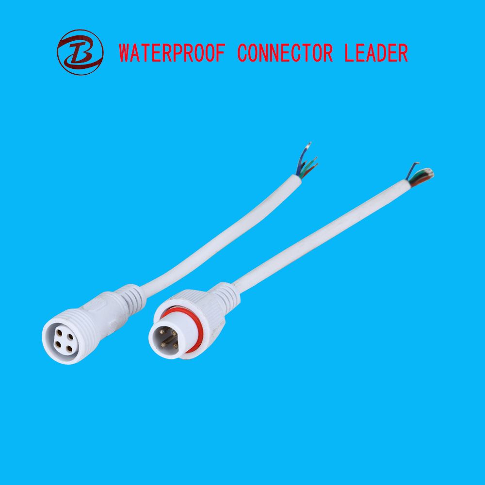 12mm Cable LED Connector 4 Pin Electrical Connecting Cables Plug