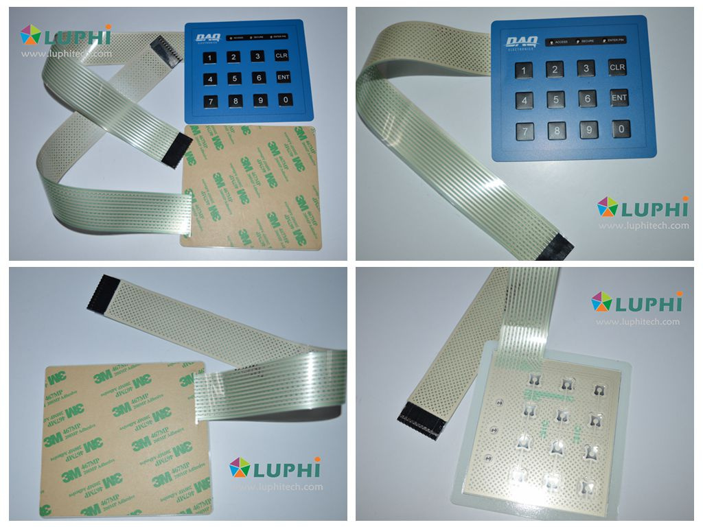 Industrial Keypad Membrane Control Switch Silk Screen Printing Overlay