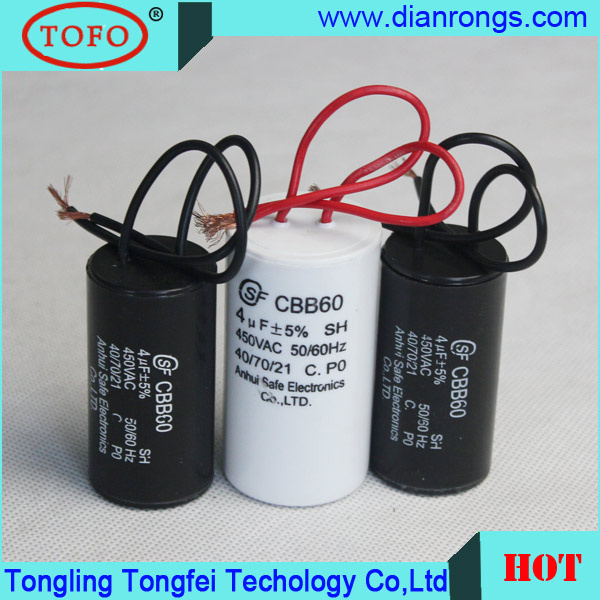 Cbb60 AC Motor Run Metal Shell Capacitor with Certificate