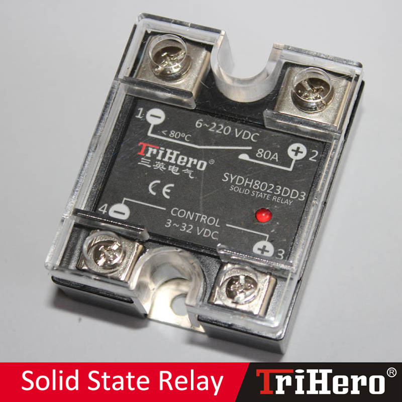 80A DC/DC Single Phase Solid State Relay SSR