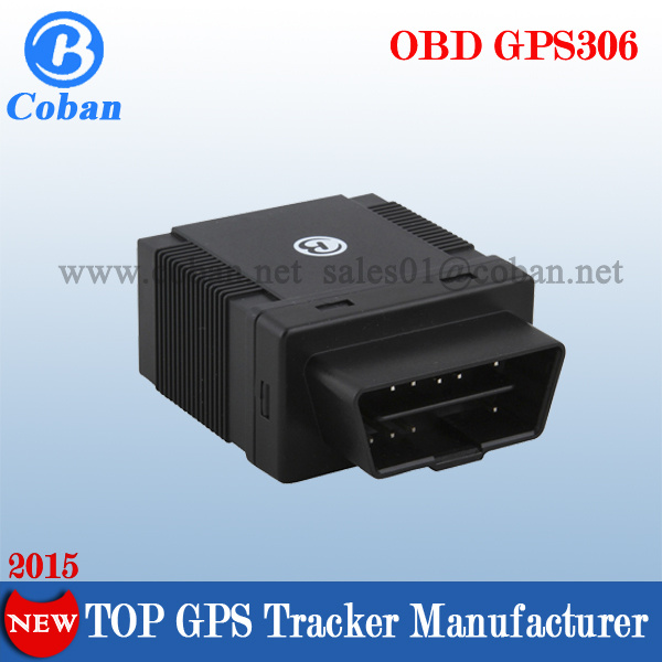 Plug & Play OBD II GPS GPRS GSM Car Tracker Coban GPS306 for SMS Tracking on Cellphone with a Googlemap Link