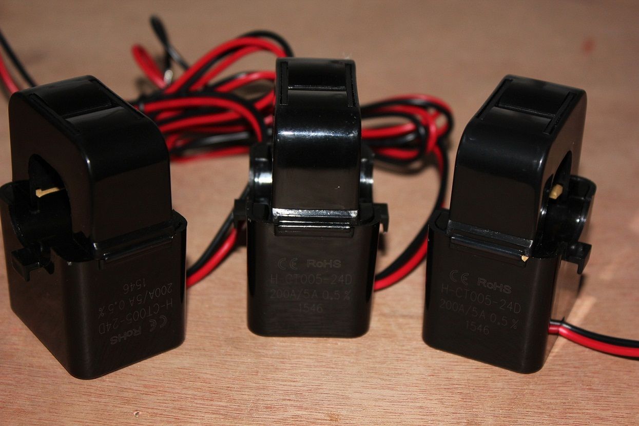 Open Current Transformer with 200A/5A (three phase)