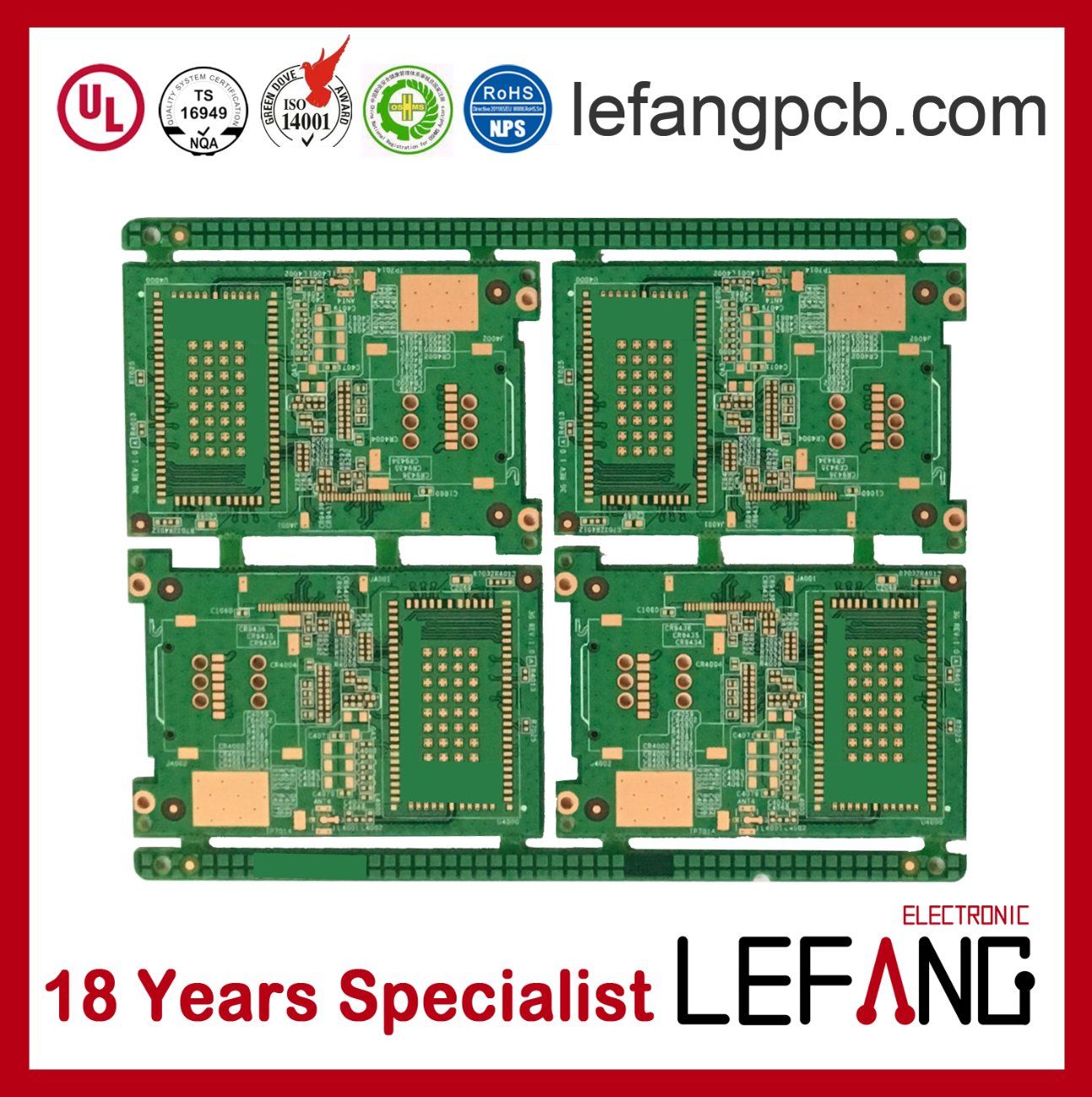 Rigid Access Control System Security Circuit Board PCB