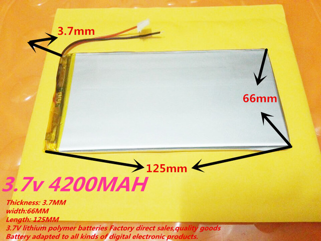 3.7V 4200mAh 3765125pl Lithium Ion Battery for Tablet PC, E-book