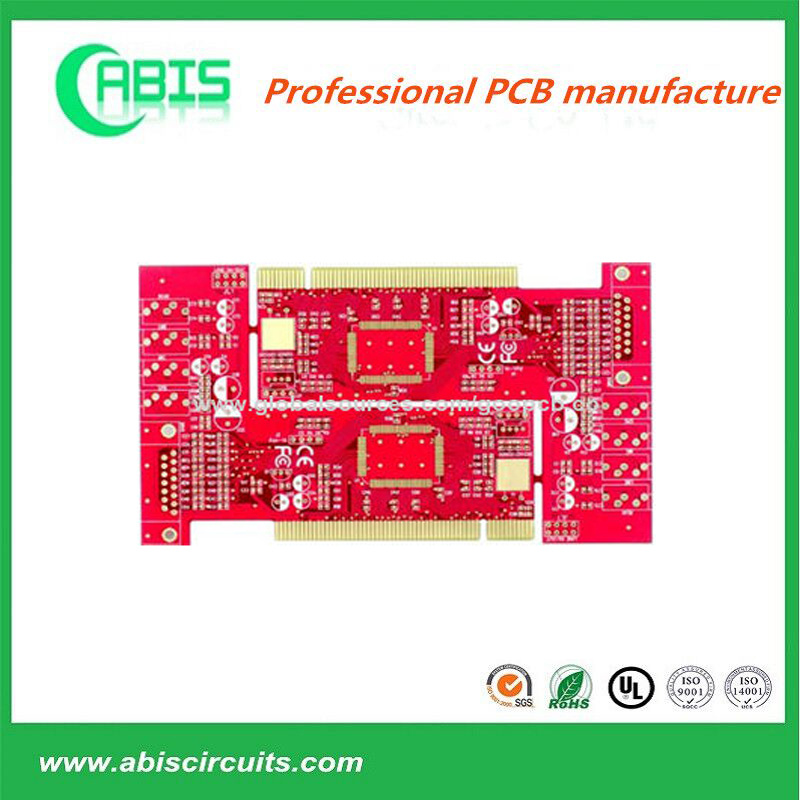Red Solder Mask Circuits Board 2 Layer PCB 2.0mm (24H-48H QUICK TURN)