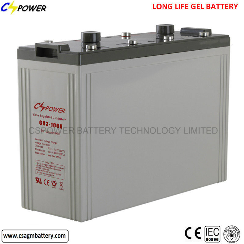 Solar Panel Deep Cycle Gel Battery for Power Storage 2V1000ah