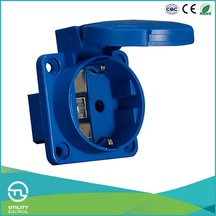 Schuko Panel-Mounted Socket for Industrial Plugs & Sockets