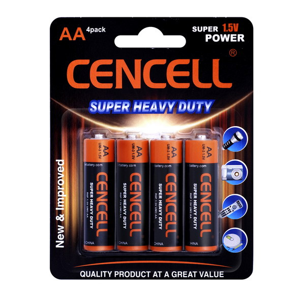 Cencell Brand Super Heavy Duty AA Dry Battery AA/R6